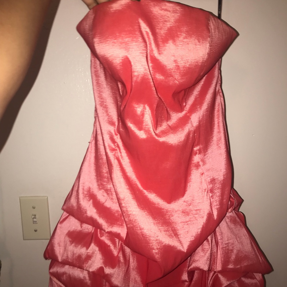 Coral short formal dress
